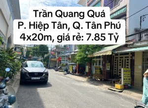 Bán nhà đường Trần Quang Quá, phường Hiệp Tân, Tân Phú, 4x20m, 7.85 tỷ