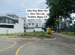 Bán đất Góc đường số 33, Bình Tân Tên Lửa, ngay công viên, 9x20m, 18.5 tỷ