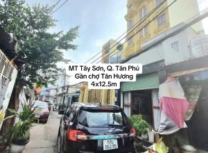Bán Nhà mặt tiền Tây Sơn, Tân Phú, 4x12.5m, 6.2 tỷ, gần chợ Tân Hương