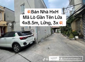 Bán nhà HxH Mã Lò, Bình Tân, Gần Đường Tên Lửa, 4x8.5m, lửng, 3.7 tỷ