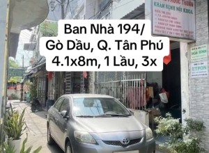 Bán nhà Gò Dầu, Quận Tân Phú, 4.1x8m, 1 lầu, 3.75 tỷ