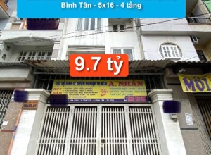 Bán nhà MTKD Trần Văn Giàu, P Tân Tạo, Q Bình Tân -  5x16 -  4 tầng