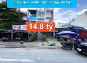 Bán nhà MTKD An Dương Vương, Q6 (lề đường 8m) - 4x20m - hầm 4 tầng - 14.8 tỷ