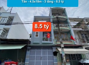 Bán nhà MT khu Bonchen - Tên Lửa, Q Bình Tân - 4.5x18m - 3 tầng - 8.5 tỷ