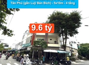 Căn góc 2 MT Trần Văn Giáp, P Hiệp Tân, Q Tân Phú (gần Luỹ Bán Bích)  - 5x10m - 4 tầng