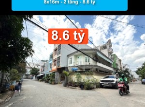 Bán nhà Hẻm 8m Tỉnh Lộ 10 góc, Q Bình Tân - 8x16m - 2 tầng - 8.6 tỷ