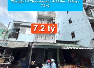 Bán nhà MTKD Đường số 5F, P BHHA, Q Bình Tân (gần Lê Thúc Hoạch) - 4x12.5m - 3 tầng - 7.2 tỷ