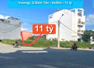 Bán đất góc 2 MT Đường số 2F-1C (Nam Hùng Vương), Q Bình Tân - 5x20m - 11 tỷ