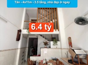 Bán nhà MTKD 12m Miếu Bình Đông, Q Bình Tân - 4x11m - 3.5 tầng, nhà đẹp ở ngay