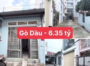 Bán nhà Hẻm 5m Gò Dầu, Q Tân Phú - 3.9x15m - 1 tầng - 6.35 tỷ