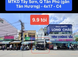 Bán nhà MTKD Tây Sơn, Q Tân Phú - 4x17m - 1 tầng